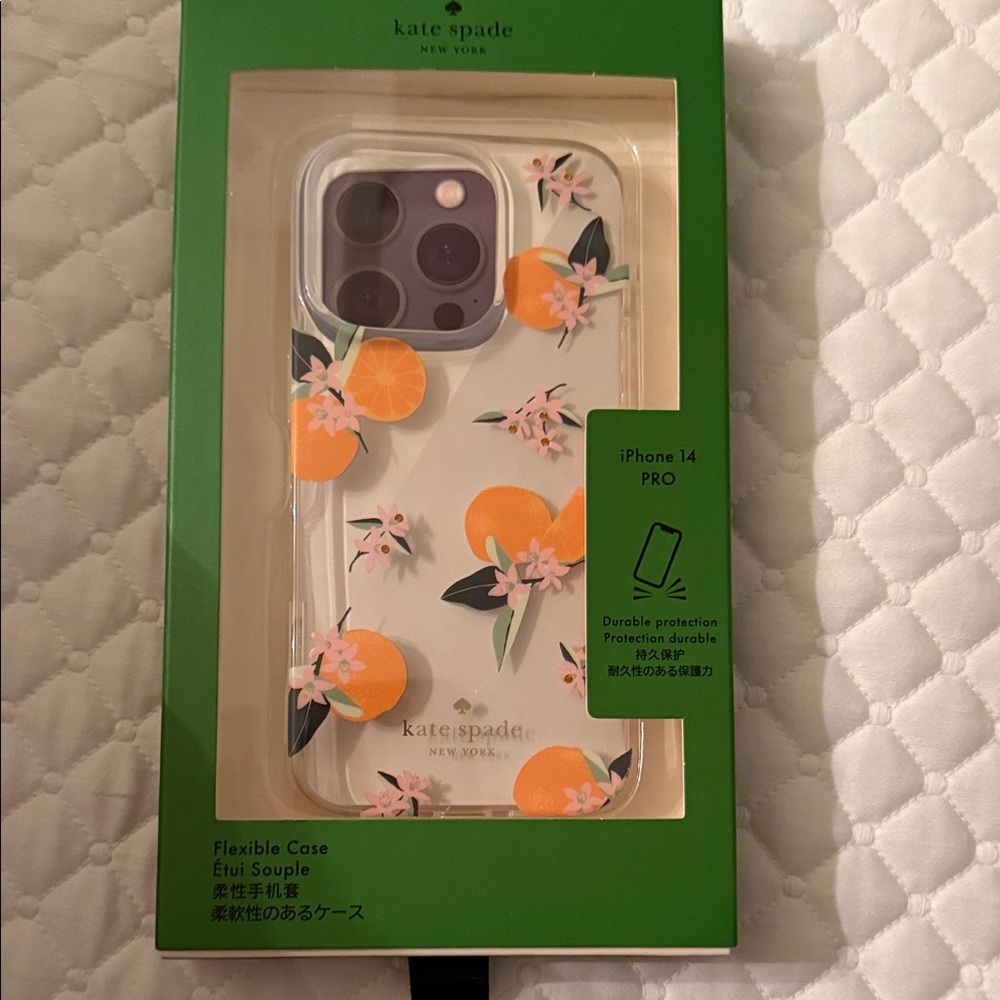 NWT Kate Spade Citrus Blossom iPhone 14 Pro Case